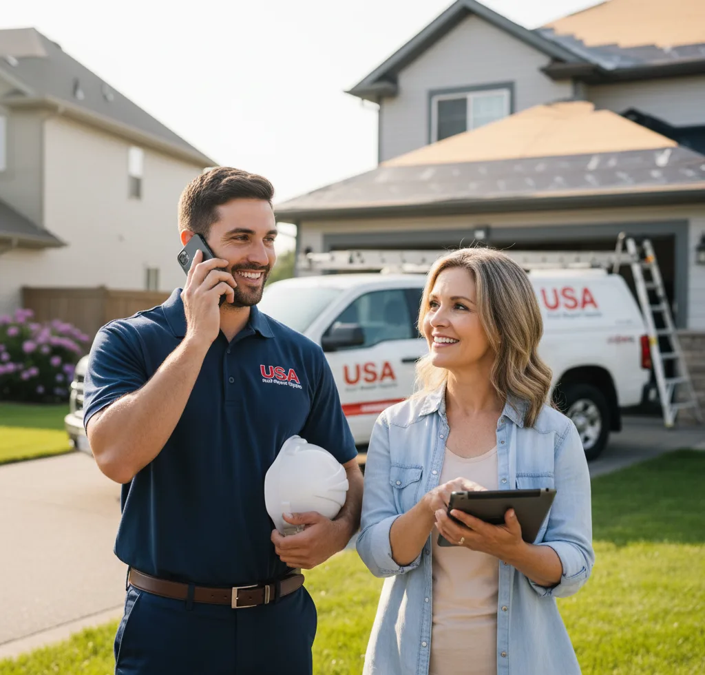 USA Roof Repair Experts customer support in Ceresco